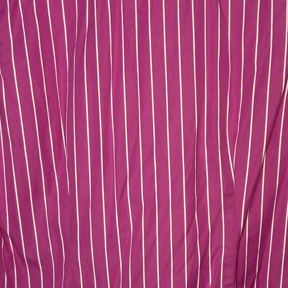 Lauren Ralph Lauren Pink White Stripe Button Down Shirt Embroidered Women M Prep - Picture 7 of 8